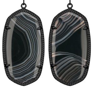 Kendra Scott Danielle Earrings Black Agate